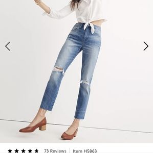 Madewell The High-Rise Slim Crop Boyjean: Knee-Rip Edition 27